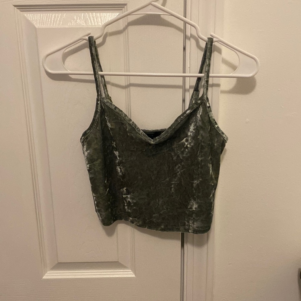 Women’s Green Velvet Camisole